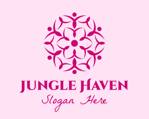 Pink Flower Spa logo design