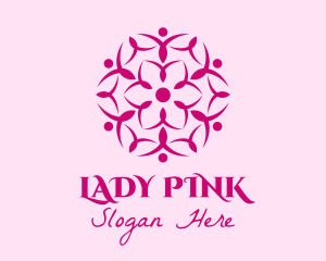 Pink Flower Spa logo design