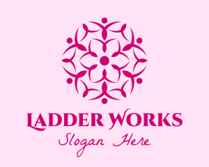 Pink Flower Spa logo design