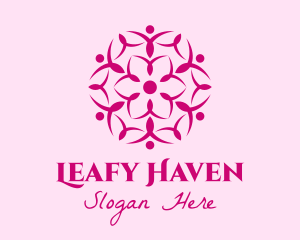 Pink Flower Spa logo design