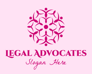 Pink Flower Spa logo design