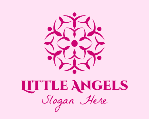 Pink Flower Spa logo design