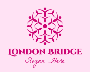 Pink Flower Spa logo design