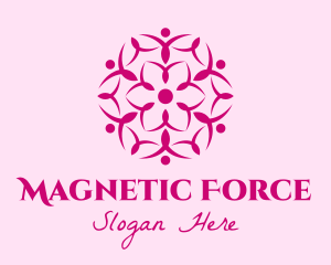 Pink Flower Spa logo design