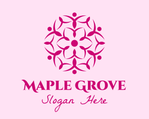 Pink Flower Spa logo design