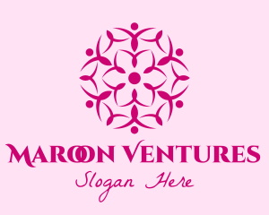 Pink Flower Spa logo design