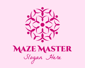 Pink Flower Spa logo design