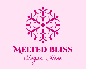 Pink Flower Spa logo design