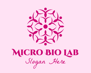 Pink Flower Spa logo design