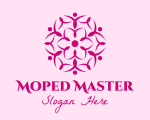 Pink Flower Spa logo design