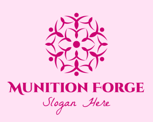 Pink Flower Spa logo design