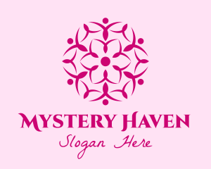 Pink Flower Spa logo design