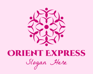 Pink Flower Spa logo design