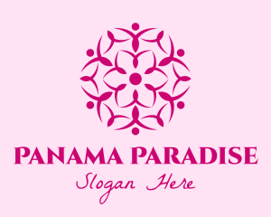 Pink Flower Spa logo design