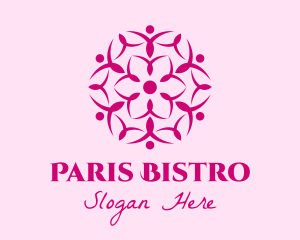 Pink Flower Spa logo design