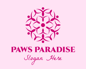 Pink Flower Spa logo design