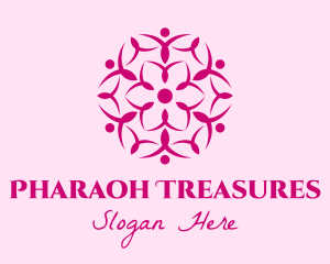 Pink Flower Spa logo design