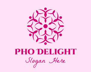 Pink Flower Spa logo design