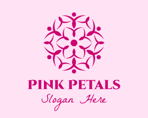 Pink Flower Spa logo design