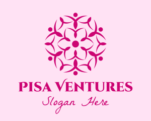 Pink Flower Spa logo design