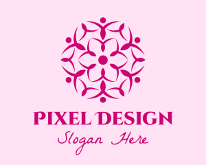 Pink Flower Spa logo design