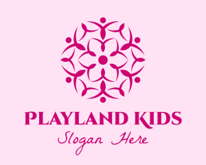 Pink Flower Spa logo design