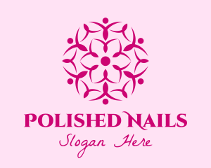 Pink Flower Spa logo design