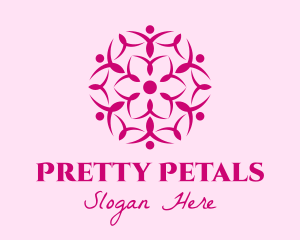 Pink Flower Spa logo design