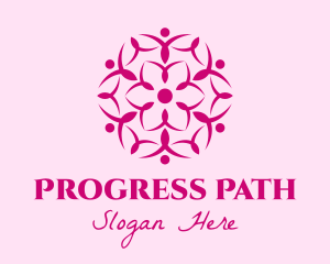 Pink Flower Spa logo design