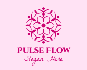 Pink Flower Spa logo design