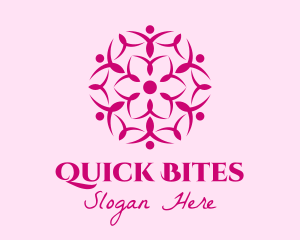 Pink Flower Spa logo design