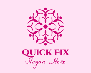 Pink Flower Spa logo design