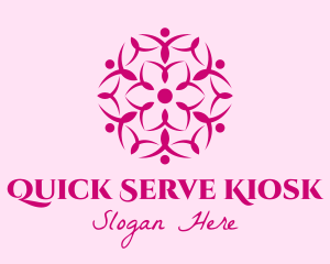 Pink Flower Spa logo design