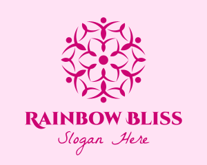 Pink Flower Spa logo design