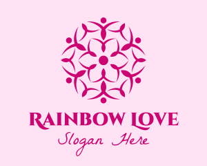 Pink Flower Spa logo design