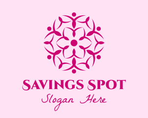 Pink Flower Spa logo design