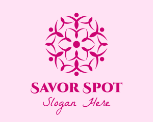 Pink Flower Spa logo design