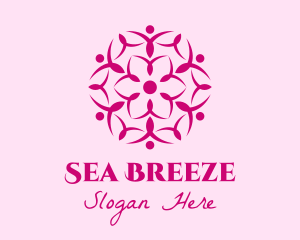 Pink Flower Spa logo design