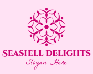 Pink Flower Spa logo design