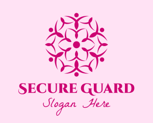 Pink Flower Spa logo design