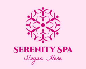 Spa - Pink Flower Spa logo design