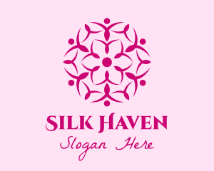 Pink Flower Spa logo design