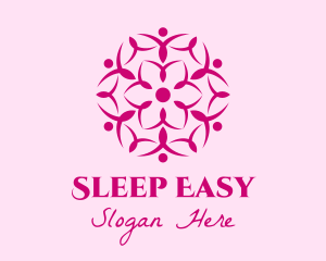 Pink Flower Spa logo design