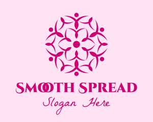 Pink Flower Spa logo design