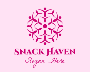 Pink Flower Spa logo design