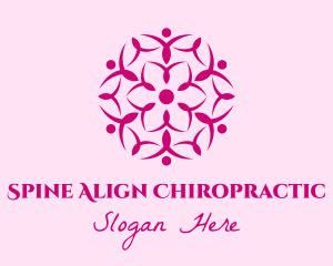 Pink Flower Spa logo design