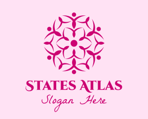 Pink Flower Spa logo design