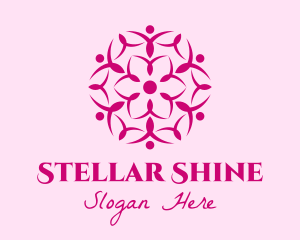 Pink Flower Spa logo design