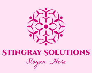 Pink Flower Spa logo design