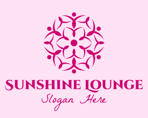 Pink Flower Spa logo design